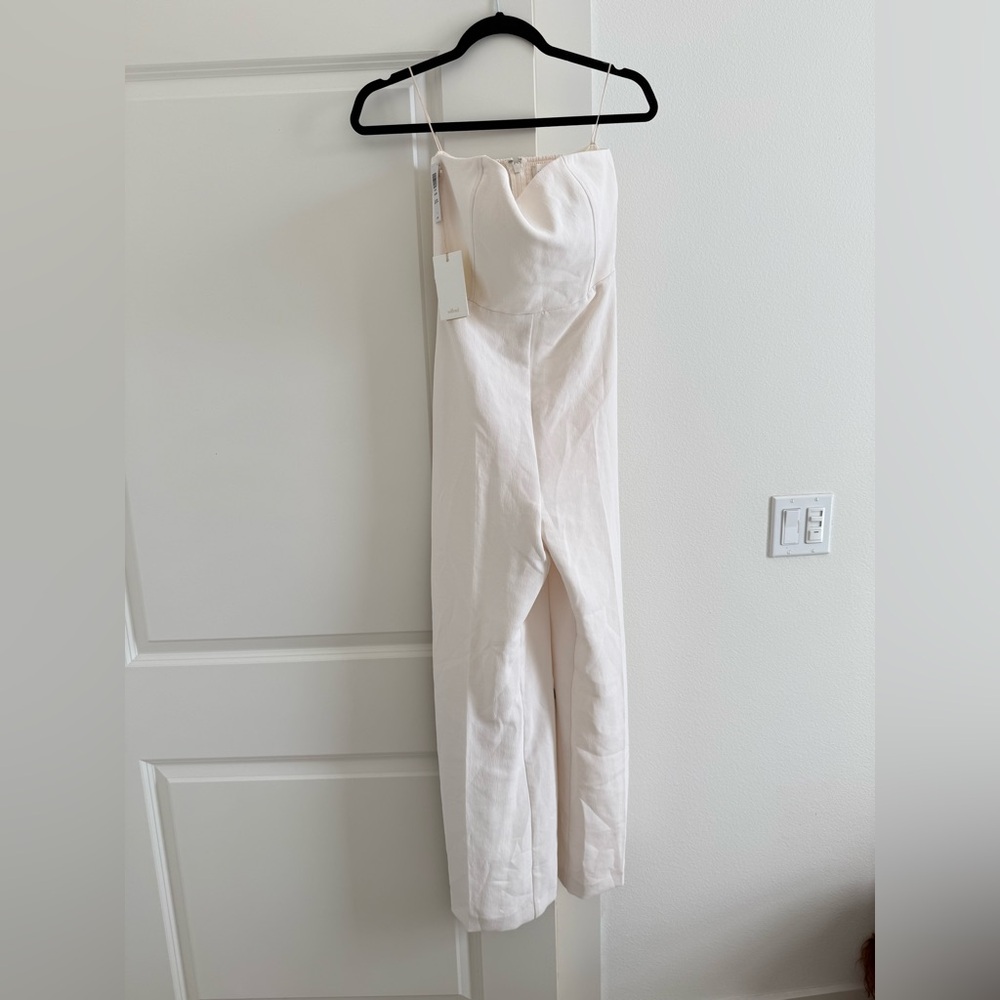 Aritzia ivory strapless jumpsuit